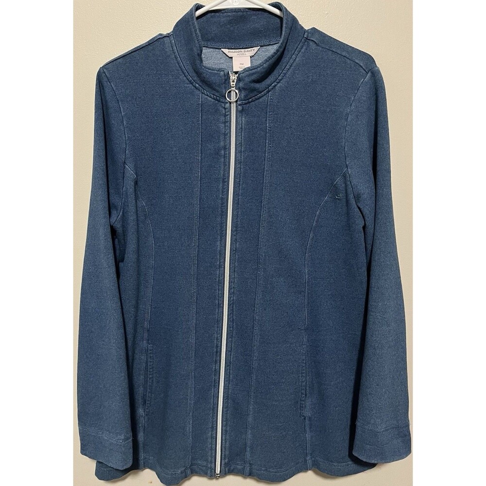 blue Allison Daley Petite stretch denim jacket Size M